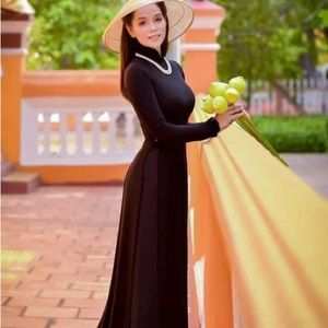 ao dai nguyên bộ chiffon double layer Vietnamese traditional dress with pants